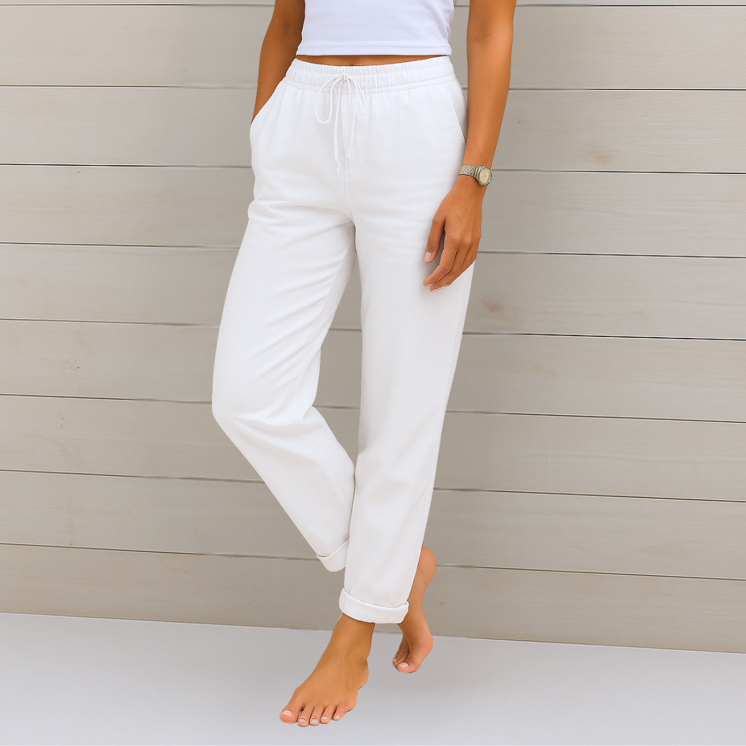Anne | Premium Breathable Linen Stretch Trousers (Copy)