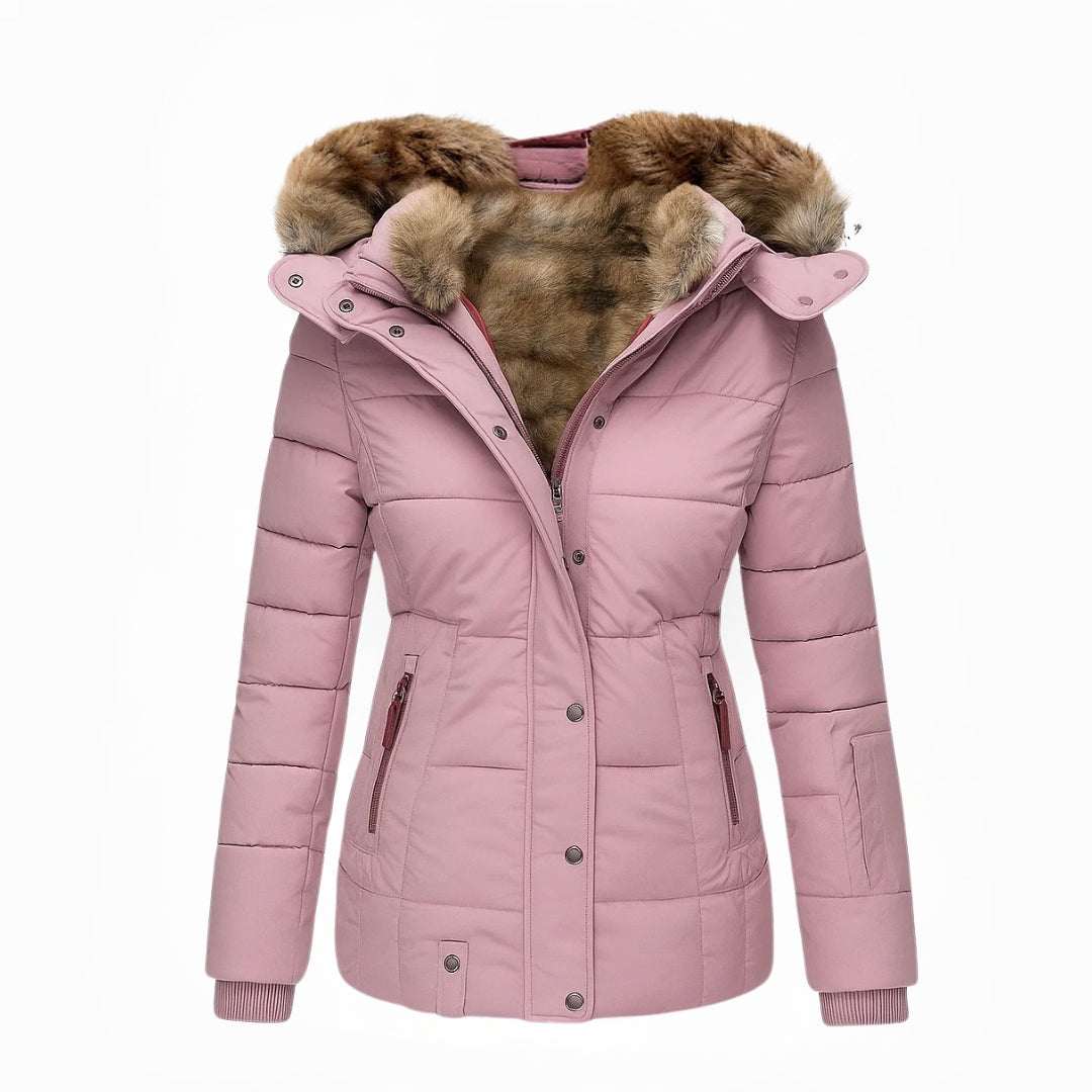 Deborah | Elegant Down Jacket with Warm Lining and Soft Hood