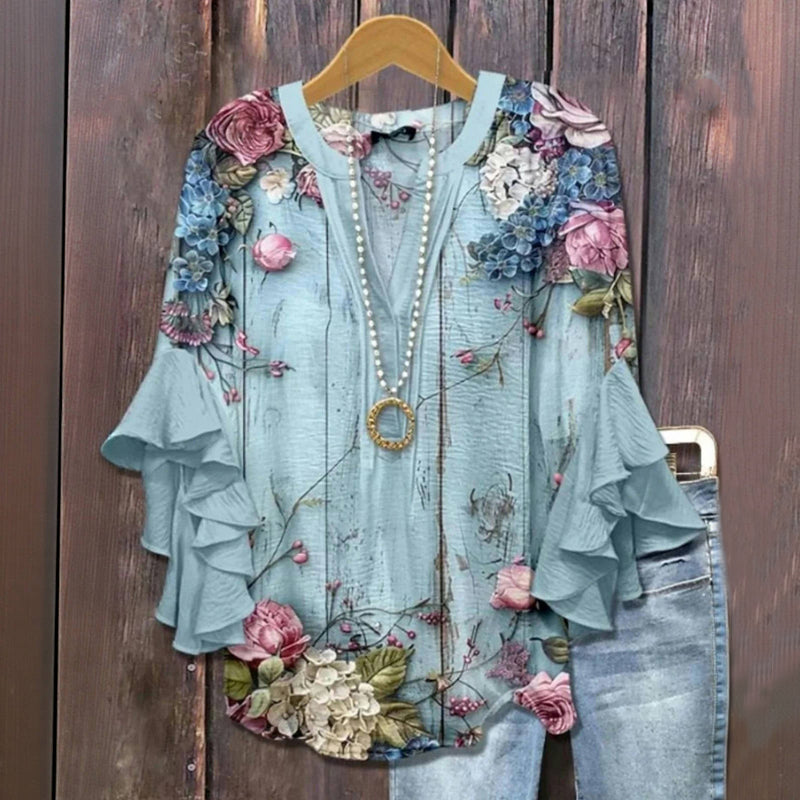 Johanne™ | Vintage blouse with floral print