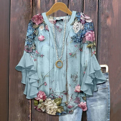 Johanne™ | Vintage blouse with floral print