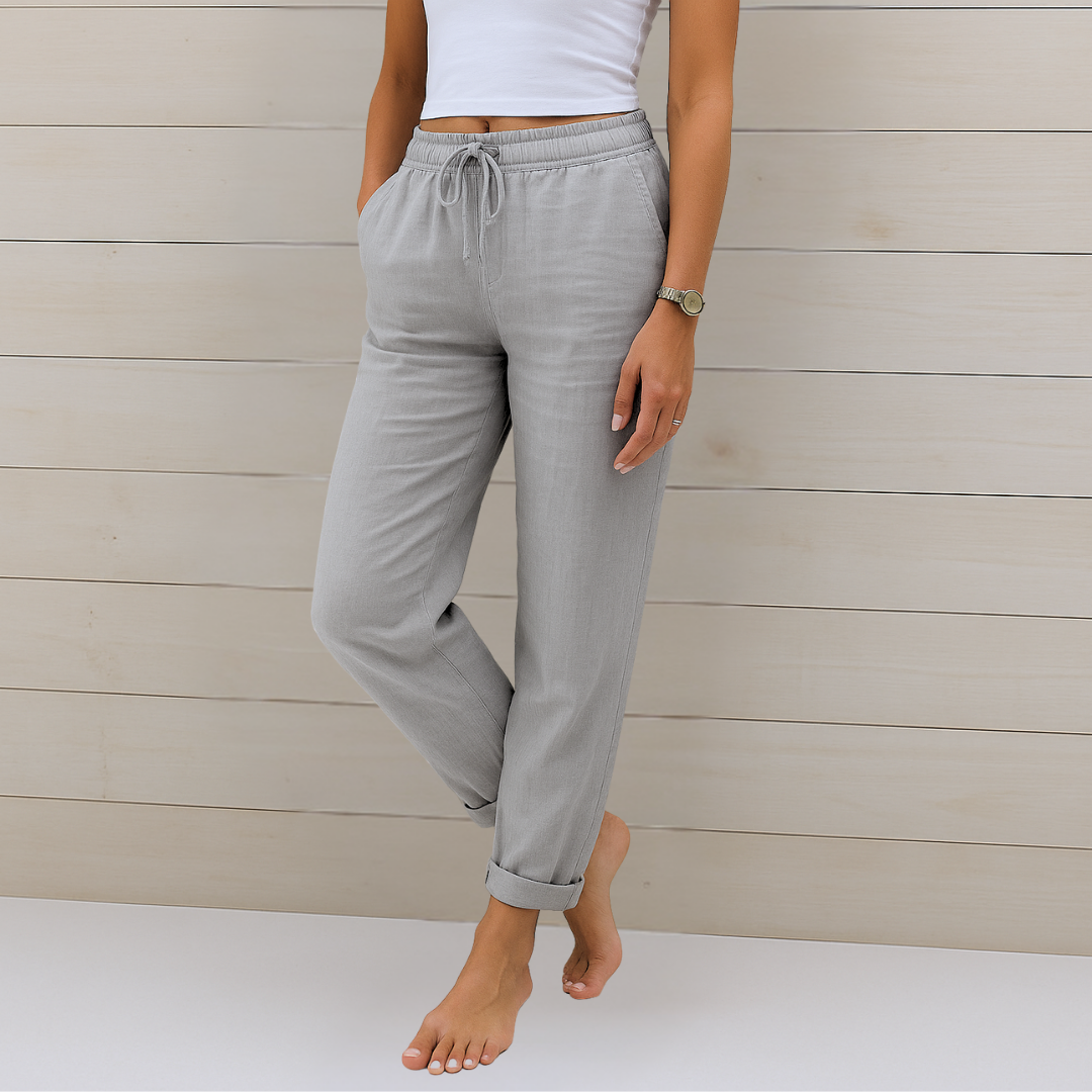 Anne | Premium Breathable Linen Stretch Trousers (Copy)