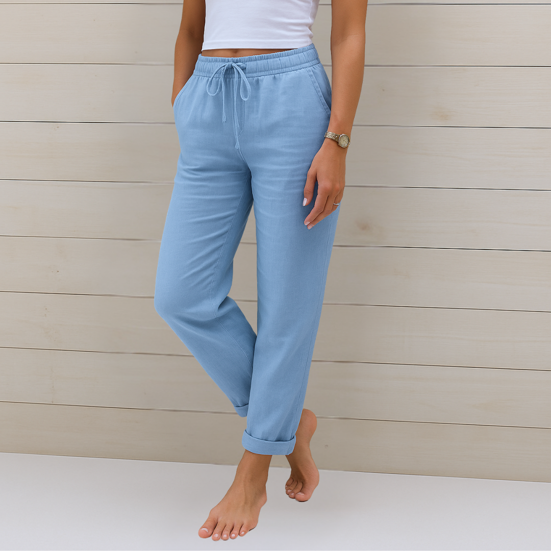 Anne | Premium Breathable Linen Stretch Trousers (Copy)