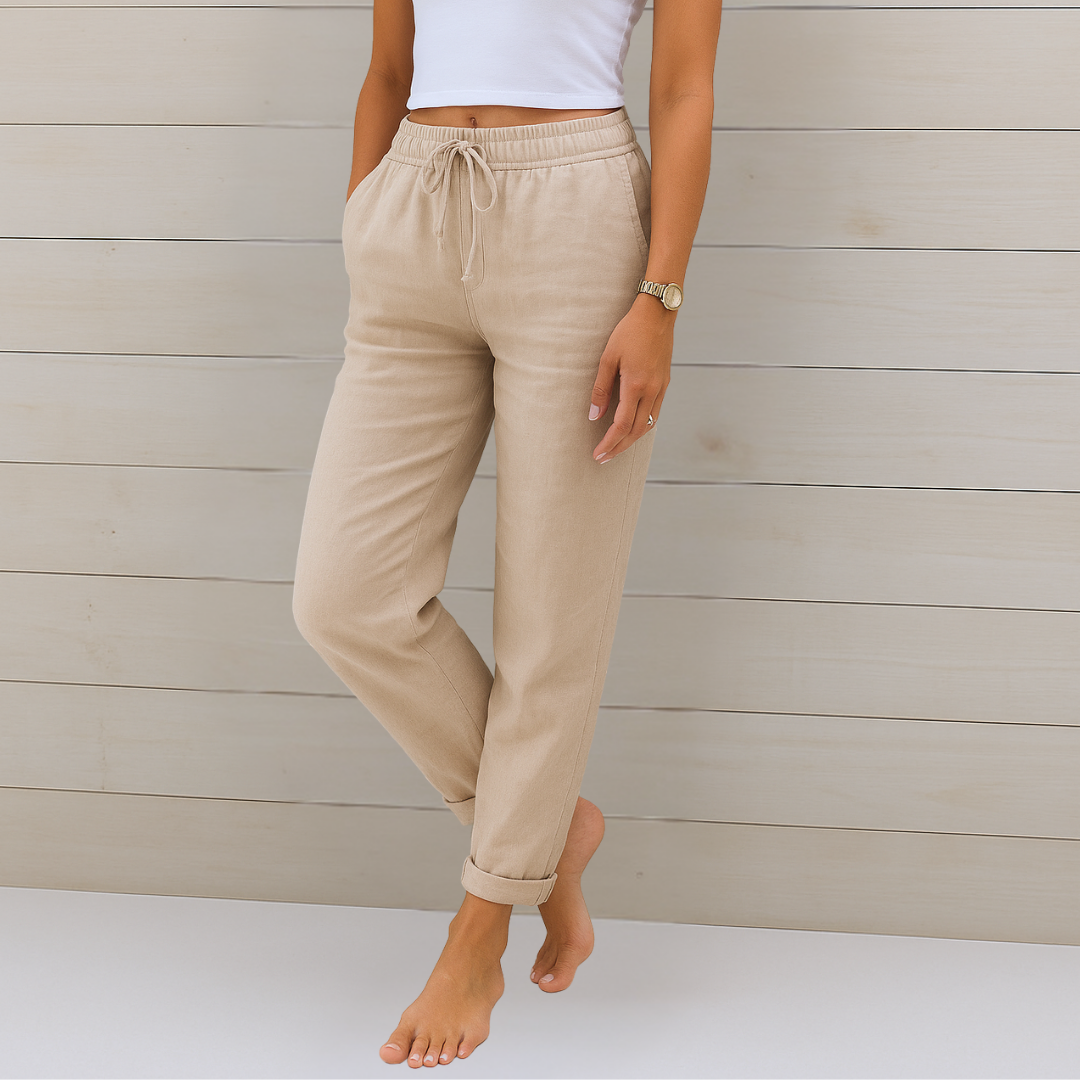 Anne | Premium Breathable Linen Stretch Trousers (Copy)