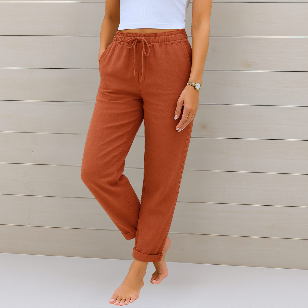 Anne | Premium Breathable Linen Stretch Trousers (Copy)