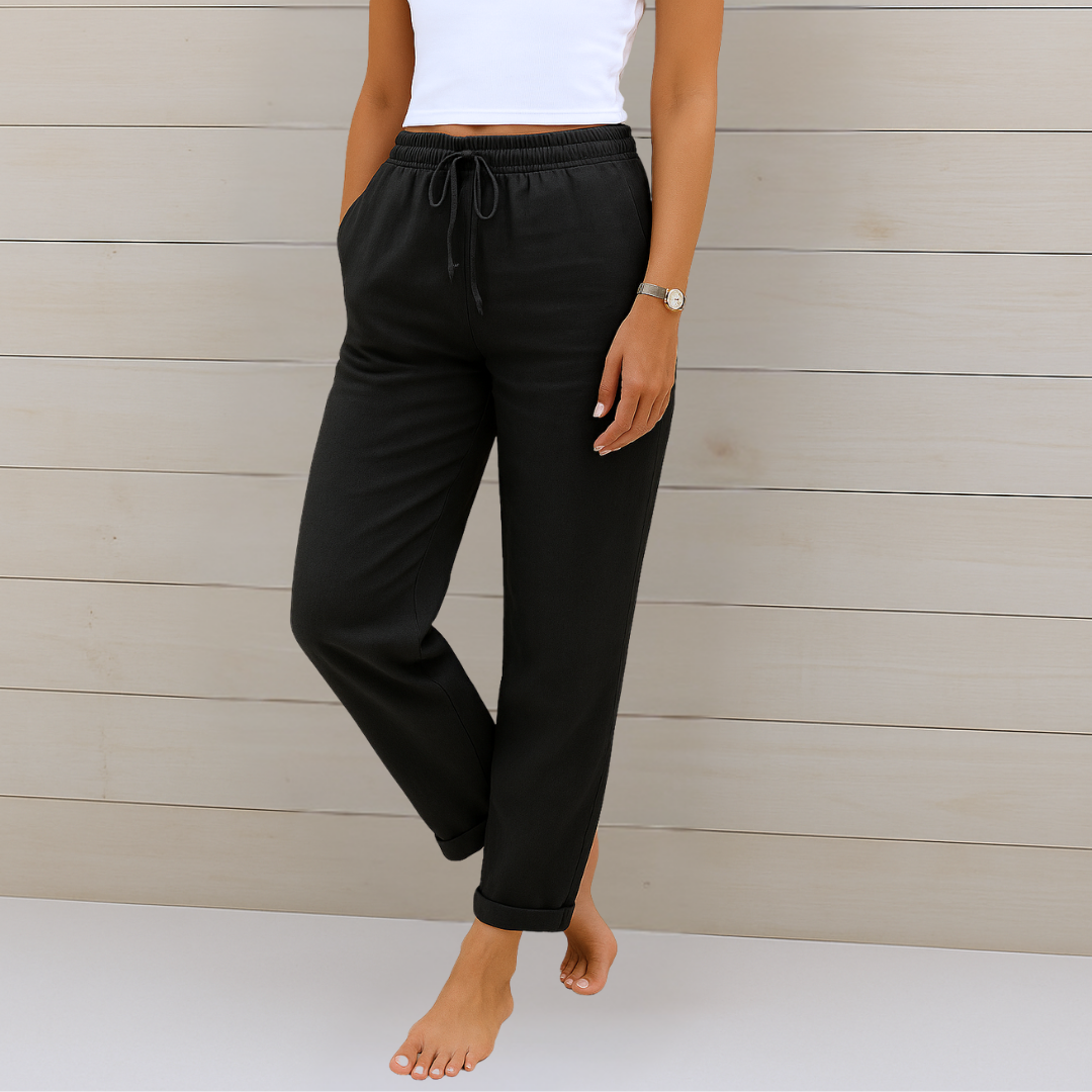 Anne | Premium Breathable Linen Stretch Trousers (Copy)
