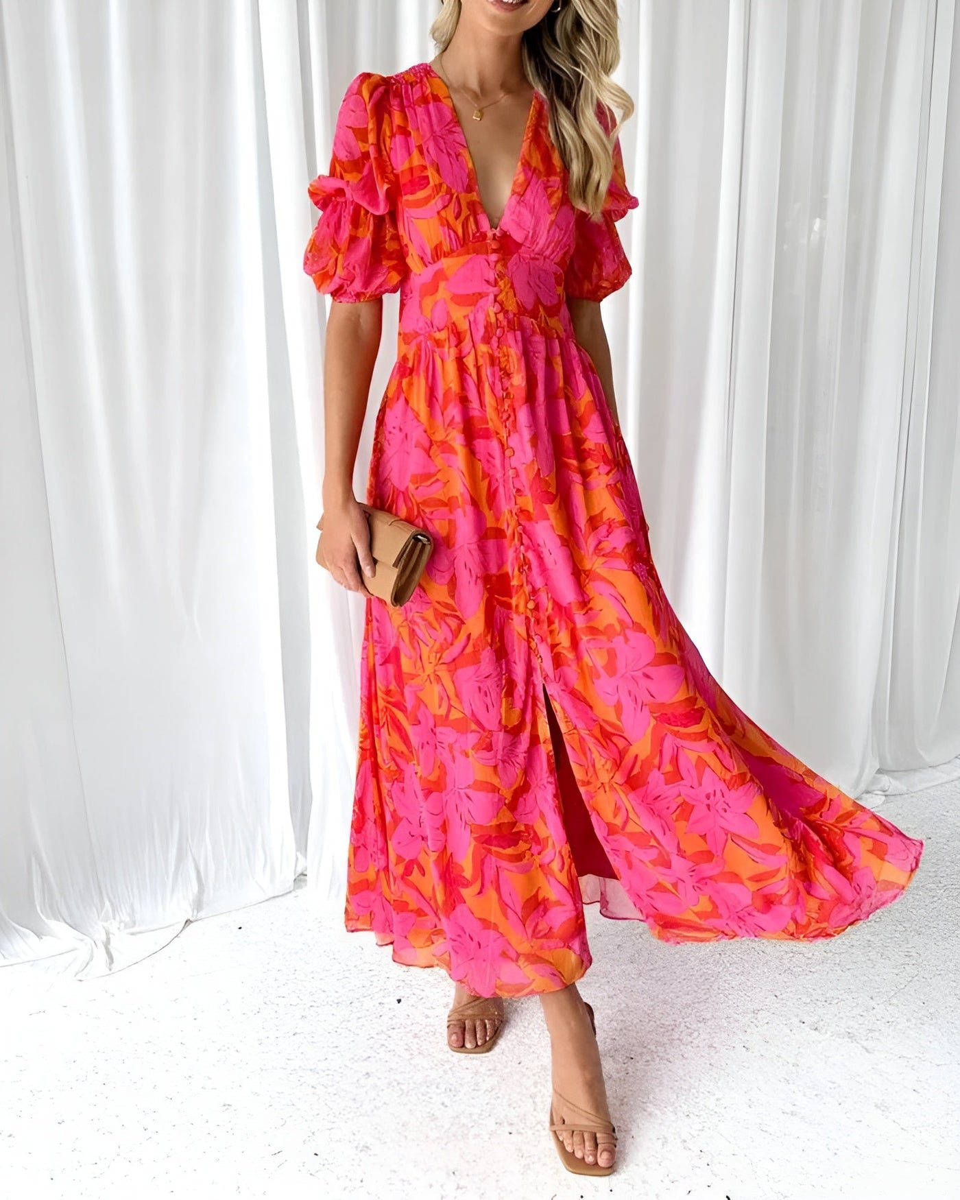 Ffion™ Sunset Bloom Maxi Dress