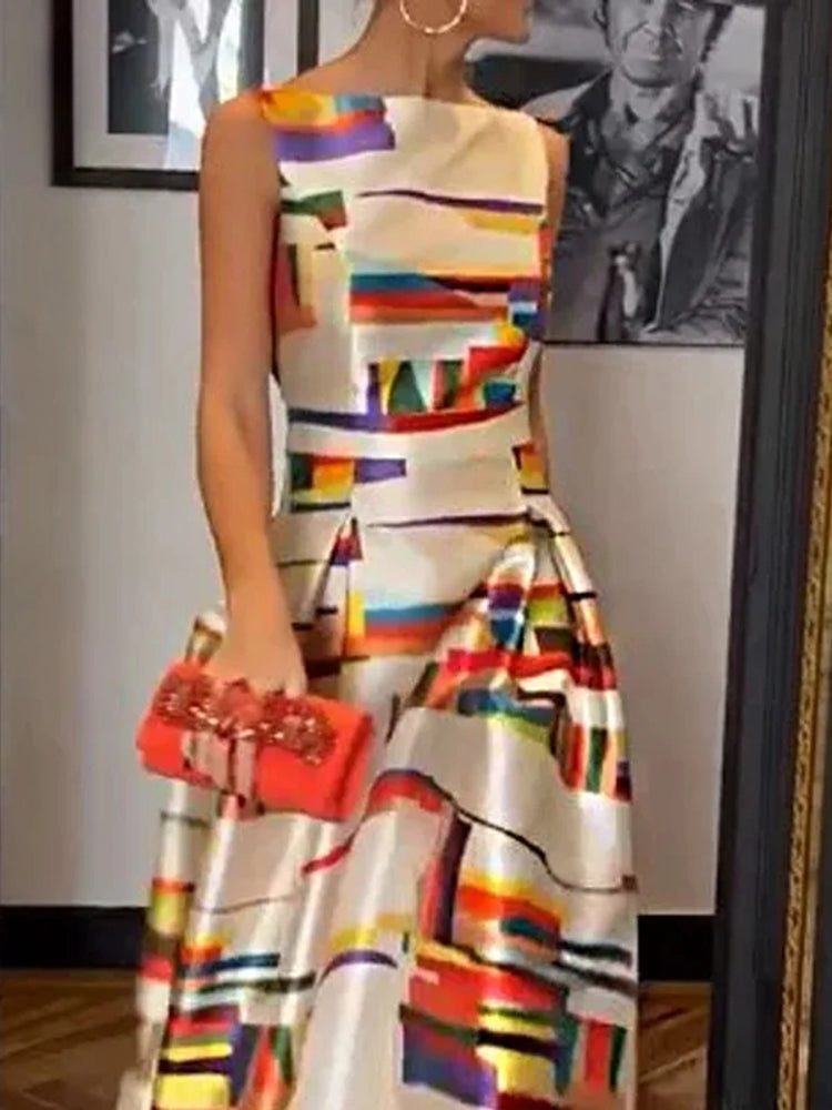 Isabeau™ Geometric Maxi Dress