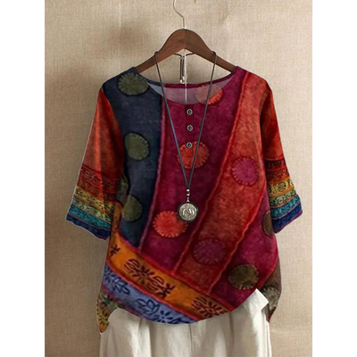 Amelia™ – Colourful boho blouse
