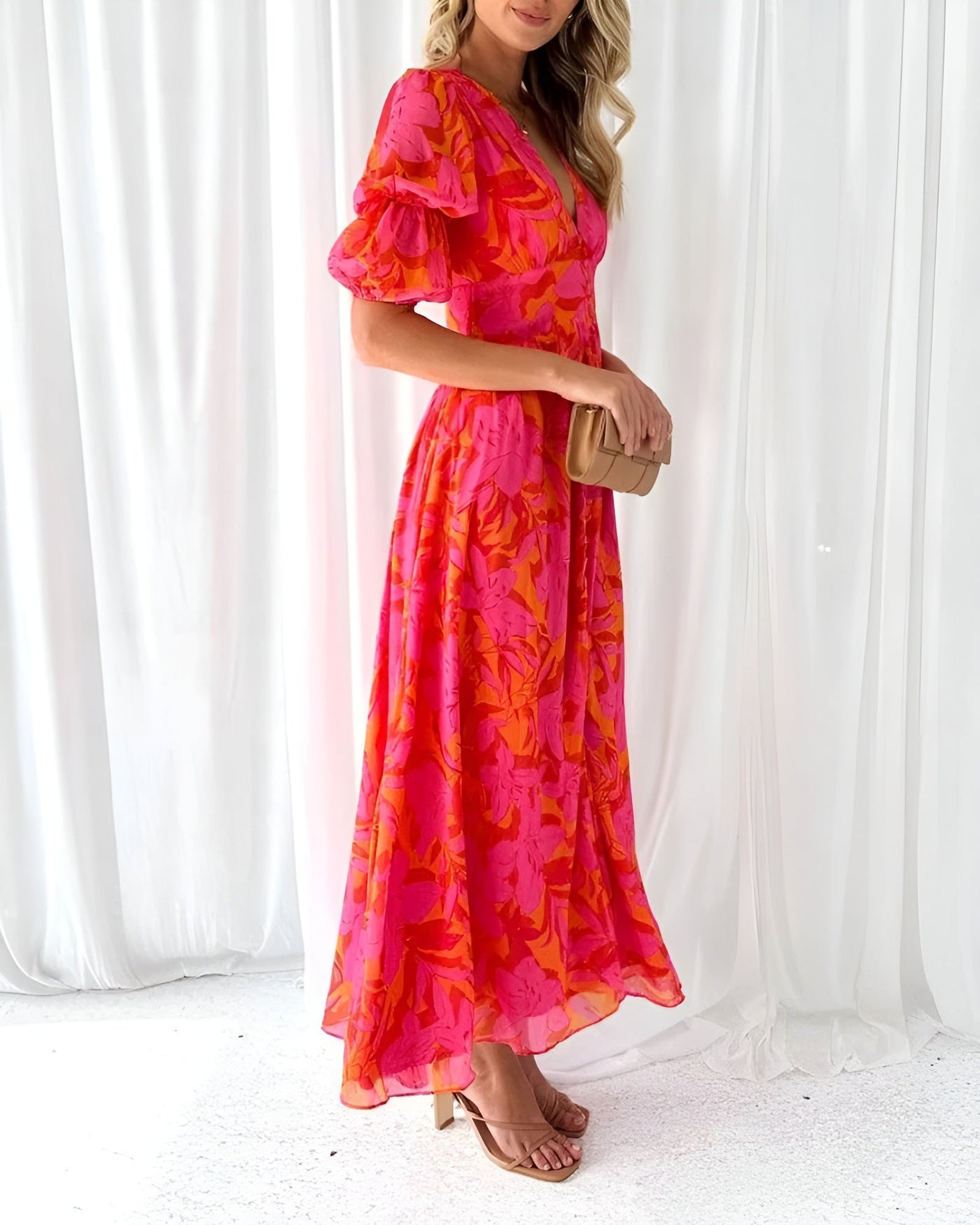 Ffion™ Sunset Bloom Maxi Dress