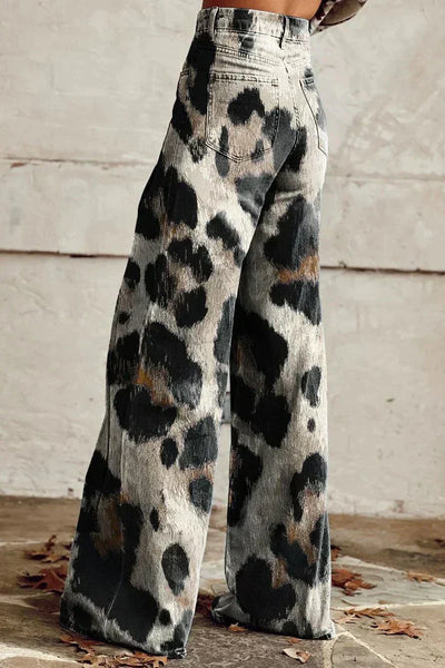 Lorna | Bold Print Wide-Leg Jeans