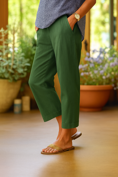 RITA | SUMMER TROUSERS IN LINEN AND COTTON