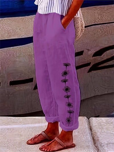 Beatrice - Floral Print Trousers