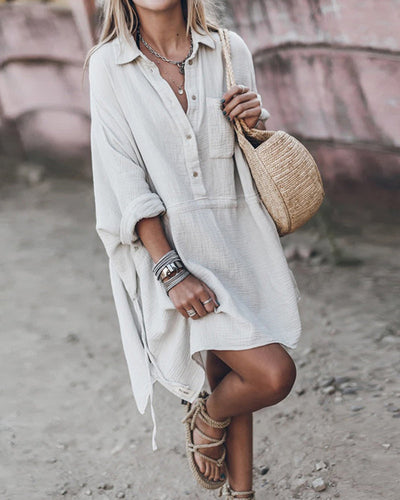 Rosalie™ Casual Boho Shirt Dress