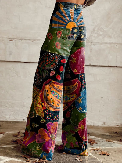 Maisie | Boho Printed Wide-Leg Pants