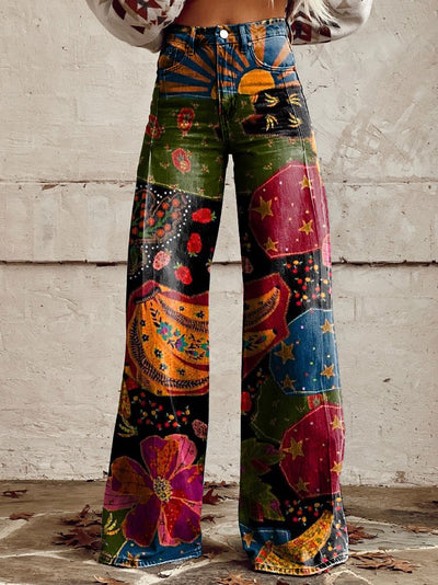Maisie | Boho Printed Wide-Leg Pants