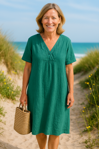 CAROLA | DRESS IN COTTON AND LINEN
