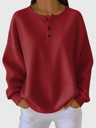 Livia | Waffle Knit Henley