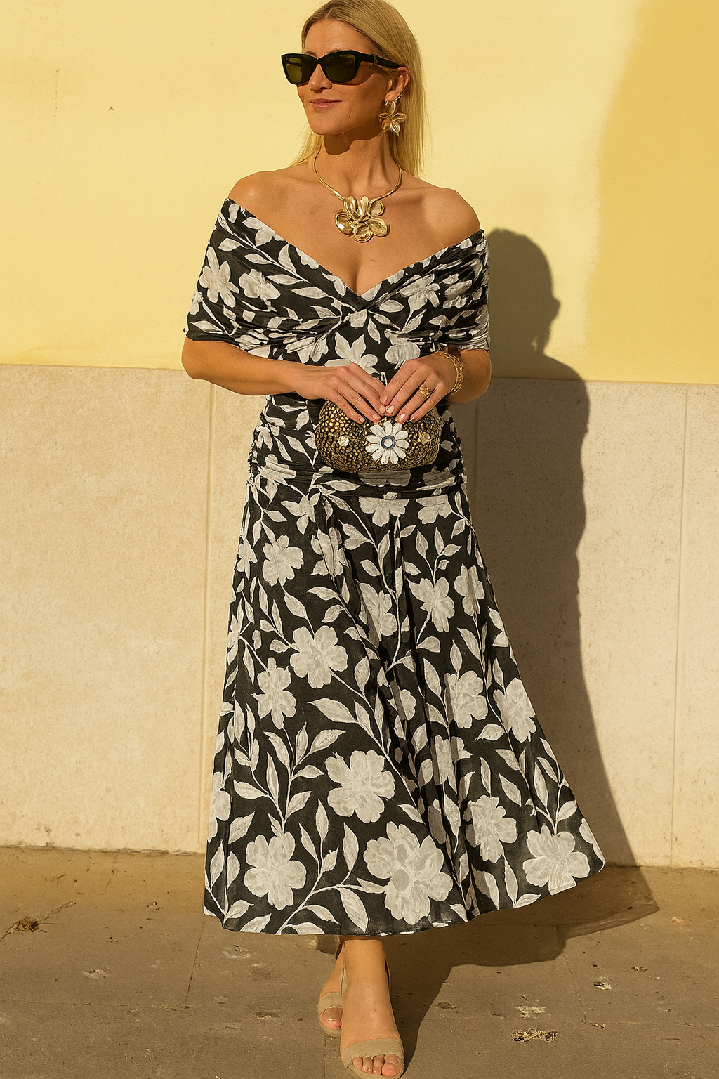 Melanie - Flowy Printed Dress