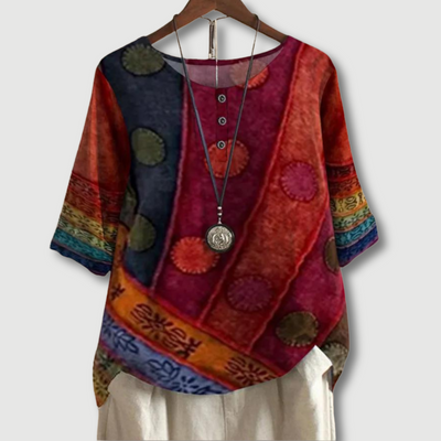 Alene - Soft Top with Artistic Print