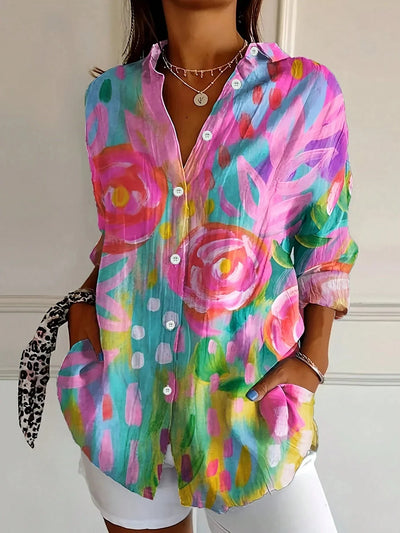 Annika | Colourful Blouse with Playful Print
