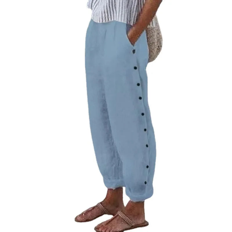 linda - trouser with buttons