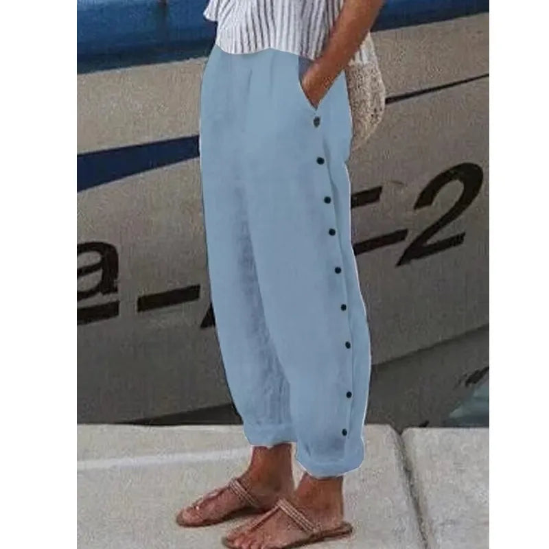 linda - trouser with buttons