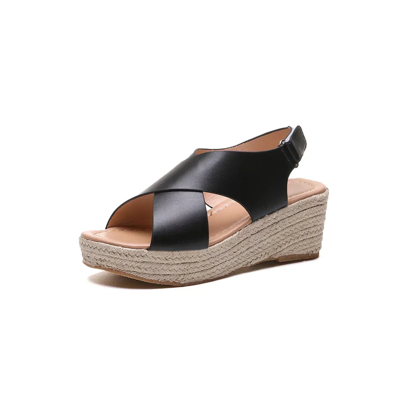 Elaine| Stylish Wedge Sandals with Cross Straps