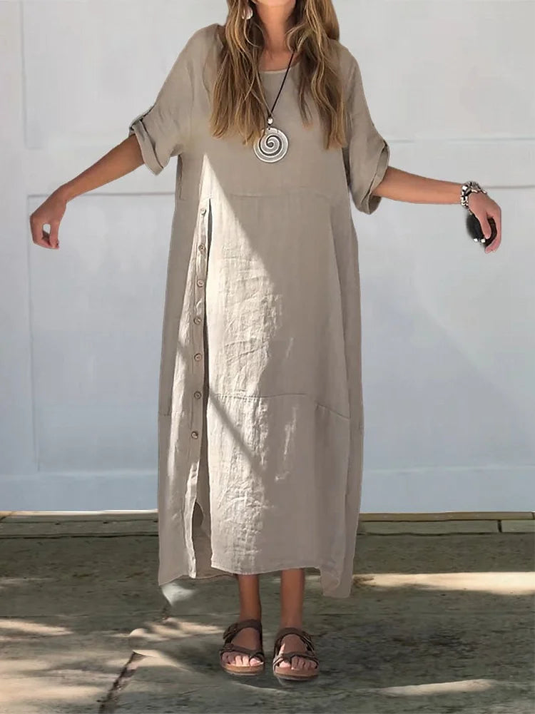 Dina | Cotton Linen Dress