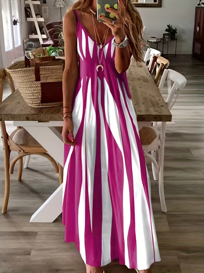 Celestia™ Striped Maxi Dress