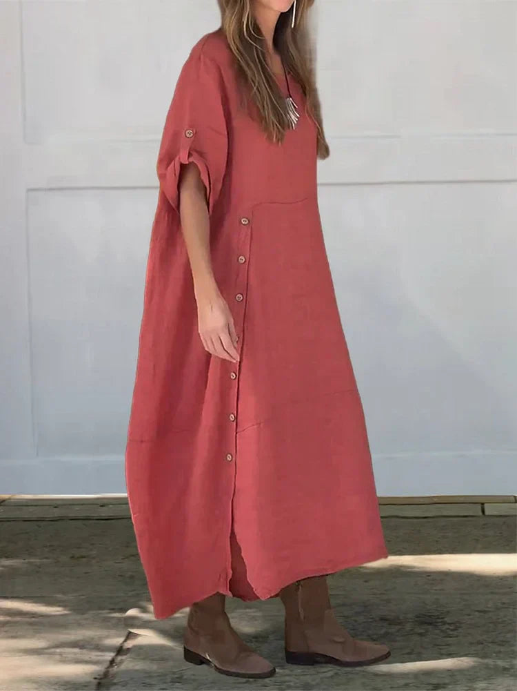 Dina | Cotton Linen Dress