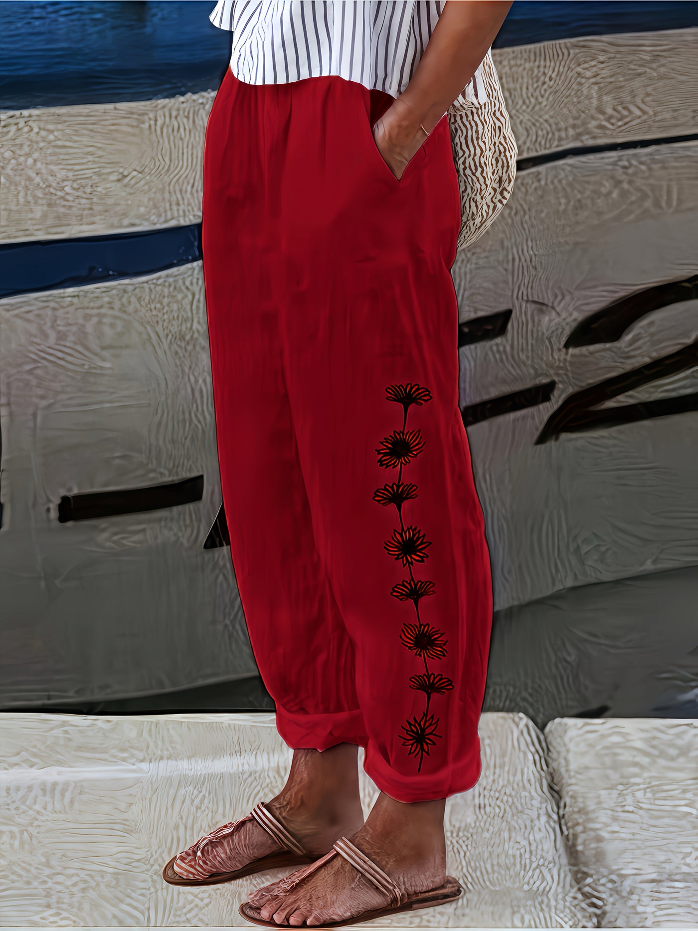 Beatrice - Floral Print Trousers