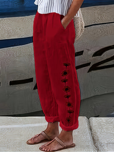 Beatrice - Floral Print Trousers