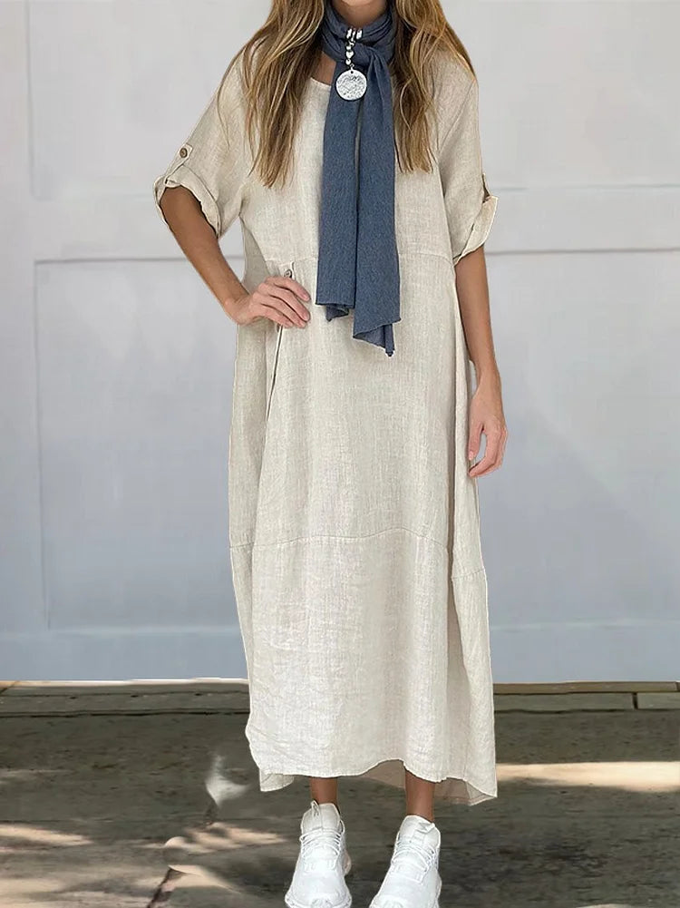 Dina | Cotton Linen Dress