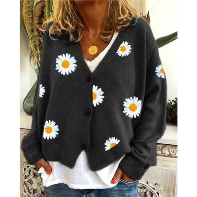 Althea™ | Casual floral crochet cardigan