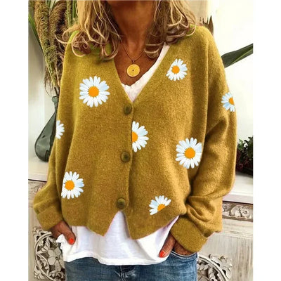 Althea™ | Casual floral crochet cardigan
