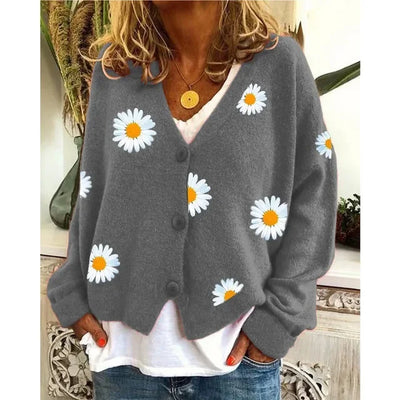 Althea™ | Casual floral crochet cardigan
