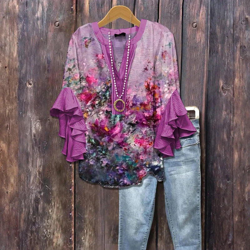 Johanne™ | Vintage blouse with floral print