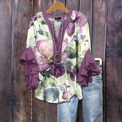 Johanne™ | Vintage blouse with floral print