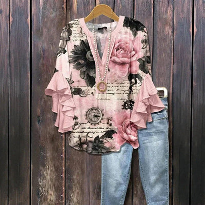 Johanne™ | Vintage blouse with floral print