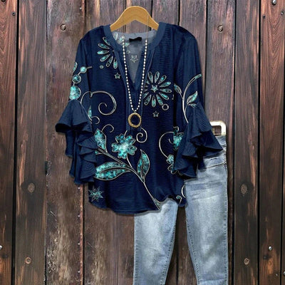 Johanne™ | Vintage blouse with floral print