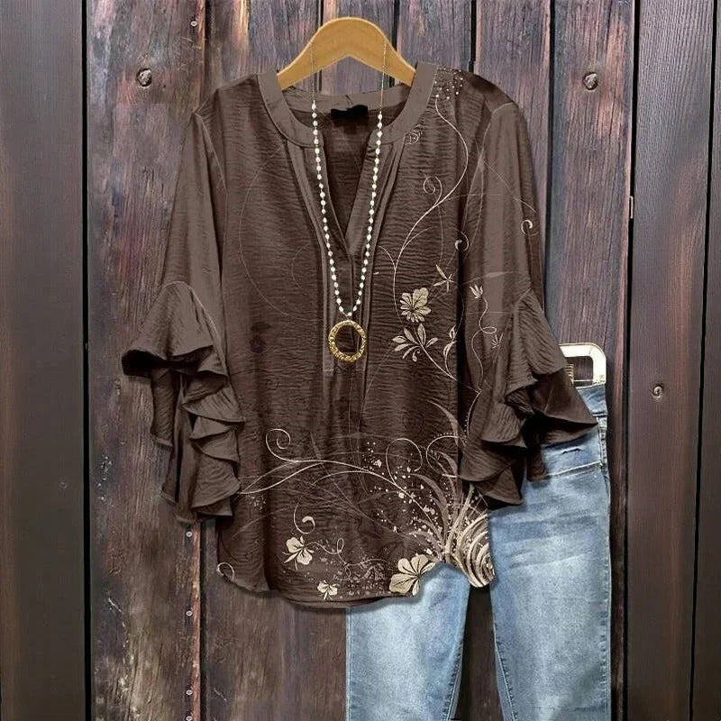 Johanne™ | Vintage blouse with floral print