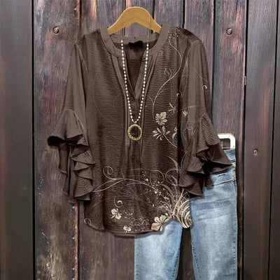 Johanne™ | Vintage blouse with floral print