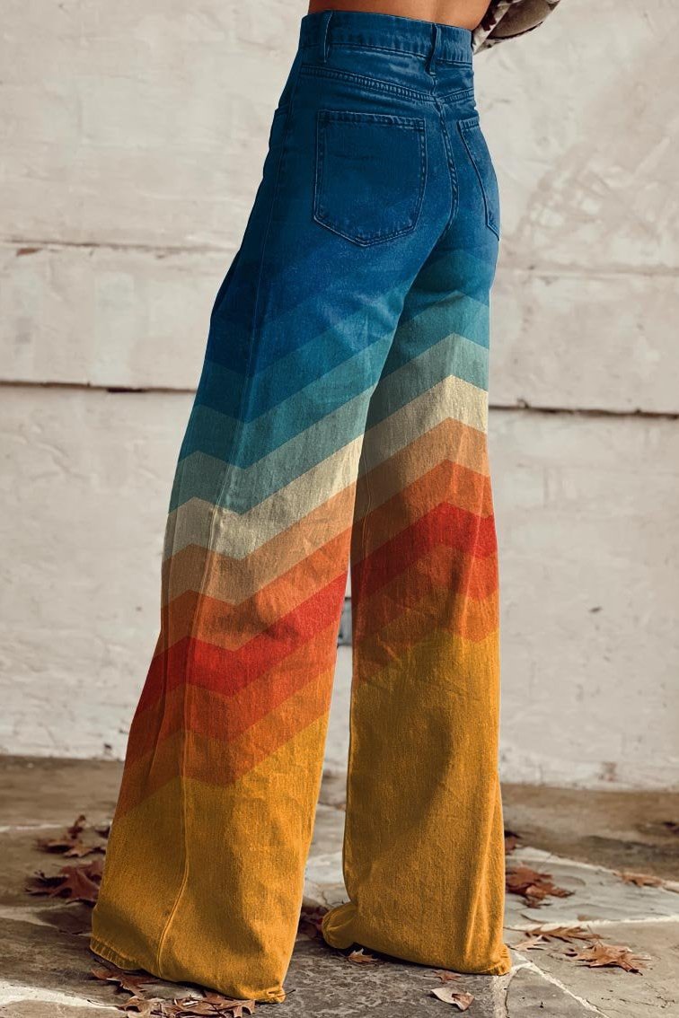 Willow | Ombre Wide-Leg Denim Jeans