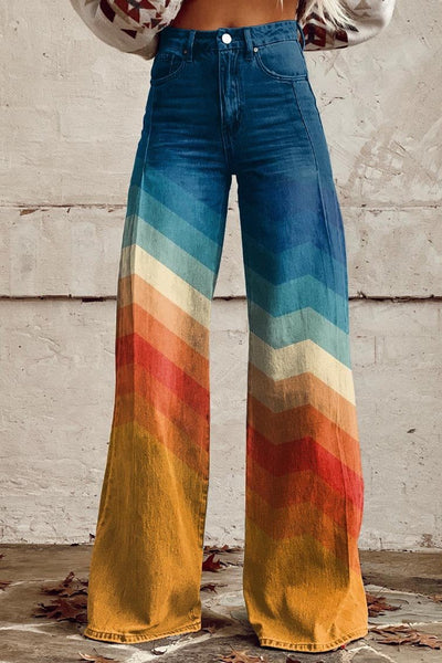 Willow | Ombre Wide-Leg Denim Jeans